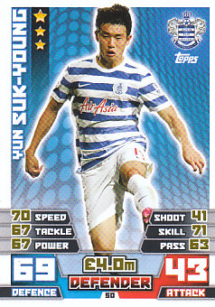 Yun Suk-Young Queens Park Rangers 2014/15 Topps Match Attax #50